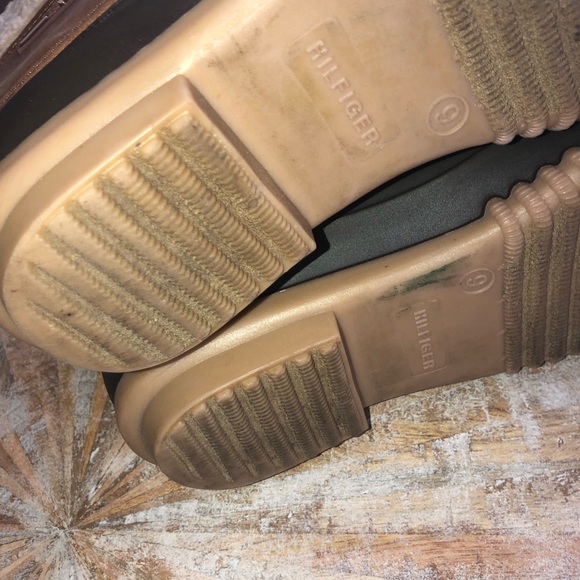 Tommy Hilfiger Fur Boots Brown Tan 9 Duck Boots Mysty - Picture 6 of 7